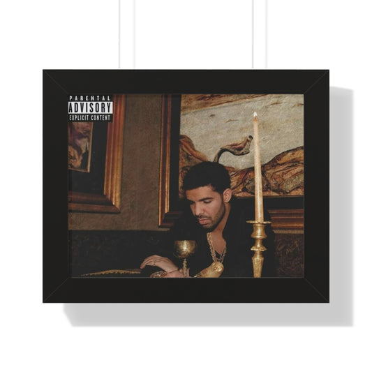 Drake Inspired Framed Horizontal Poster, Wall Art, Music Decor, Home Office Decor, Gift for Music Lovers